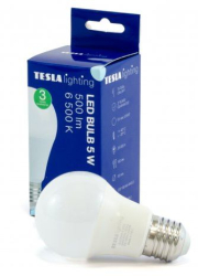 Tesla - LED žárovka BULB, E27, 5W, 230V, 500lm, 25 000h, 6500K studená bílá