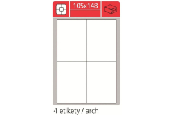 Etiketa arch A4 S&K Label, 105x148 mm, bílá, 100 listů